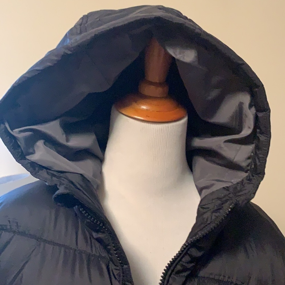 Spyder black polyester hooded quilted coat, small - Picture 2 of 15